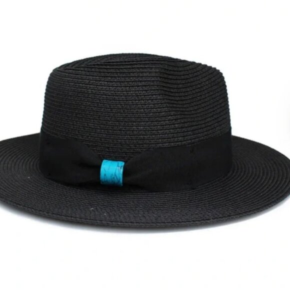 HOUSE OF HATTERS Cholla-collaborationBlack center dent wide brim fedora
